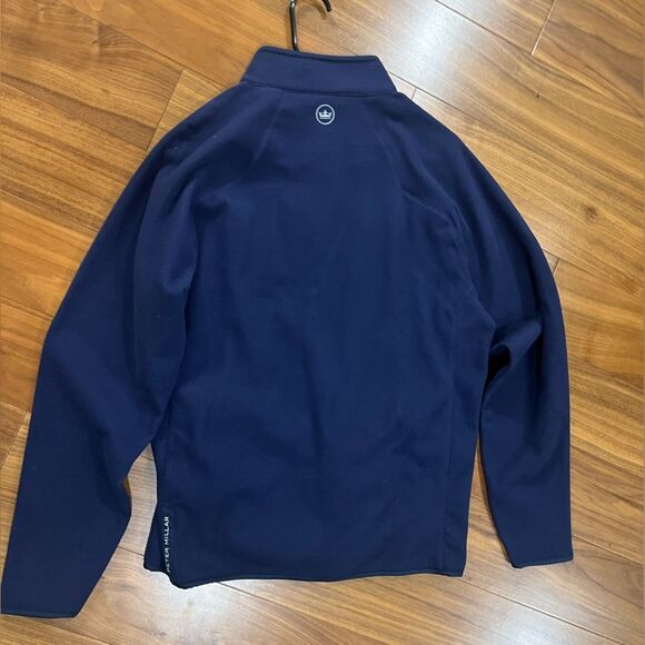 Peter Millar mens Navy Thermal Flow Quarter-Zip Pullover size M - Picture 7 of 7